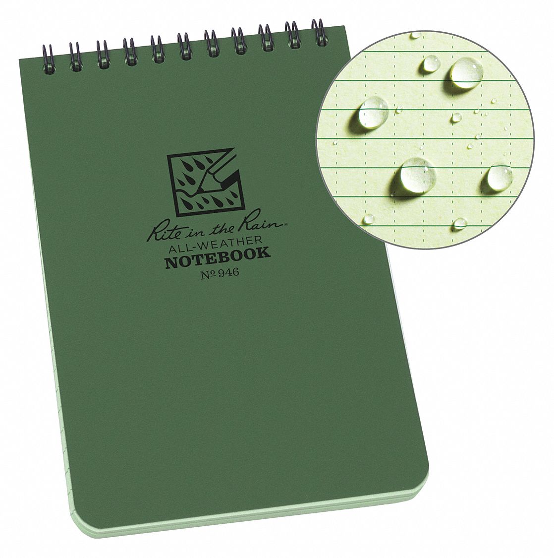 NOTEBOOK POCKET GREEN 4X6