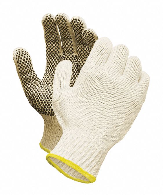 GANTS, POINTS TAILLE PETIT, NATUREL, COTON, PR