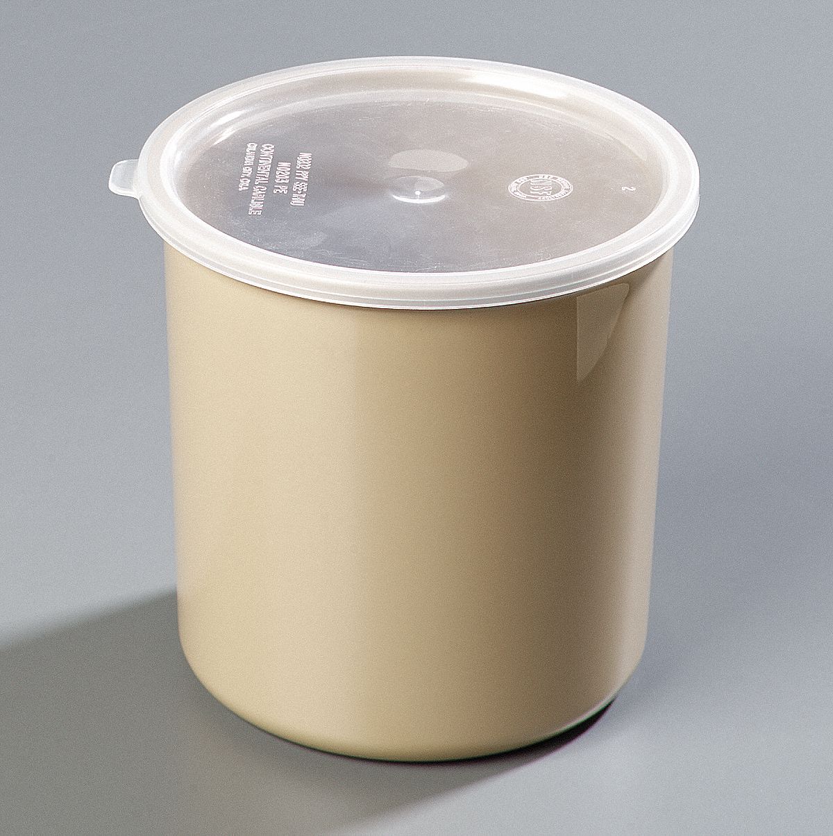 CARLISLE, 2.7 qt Capacity, Plastic, Food Crock with Lid CARLISLE, 2.7 qt Capacity, Plastic, Food Crock with Lid