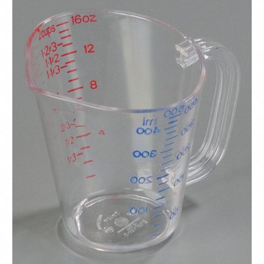 CARLISLE, Dry/Liquid, 16 fl oz Capacity, Measure Cup - 14D404