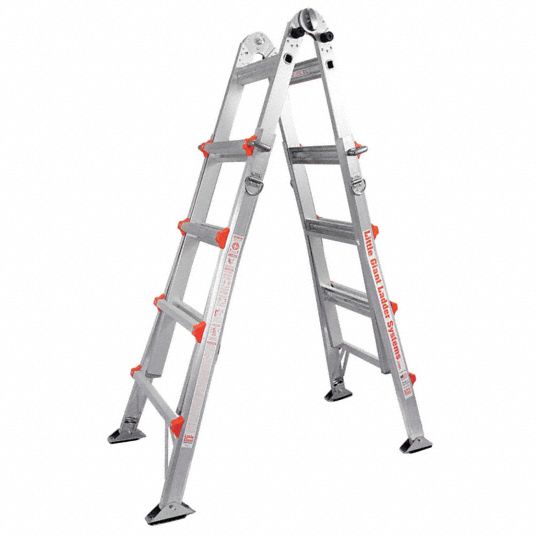 LITTLE GIANT, 5 Configurations, Aluminum, Combination Ladder - 14D451 ...