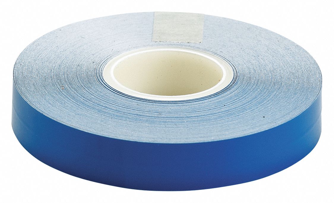 Floor Marking Tape: Gen Purpose, Solid, Blue, 1/2 in x 50 ft, 4 mil Tape Thick, Brady®