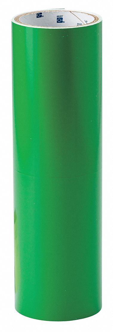 SHADOW MARKING TAPE, GENERAL PURPOSE, SOLID, GREEN, 12 IN X 12 FT, 4 MIL THICKNESS, BRADY