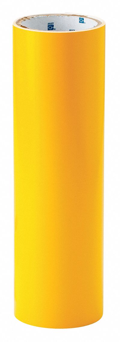 SHADOW MARKING TAPE, GENERAL PURPOSE, SOLID, YELLOW, 12 IN X 12 FT, 4 MIL THICKNESS, BRADY