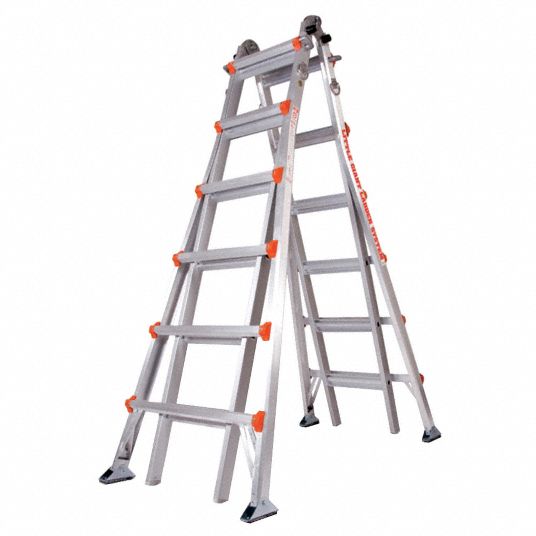 LITTLE GIANT 26 ft Aluminum Multipurpose Ladder, 300 lb Load Capacity ...