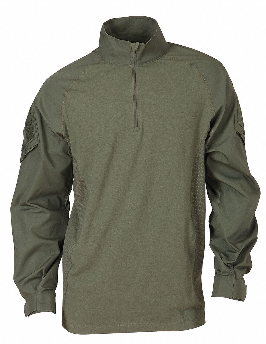 5.11 TACTICAL Rapid Assault Shirt: Rapid Assault Shirt, M, TDU Green,  Cotton/Polyester/Spandex