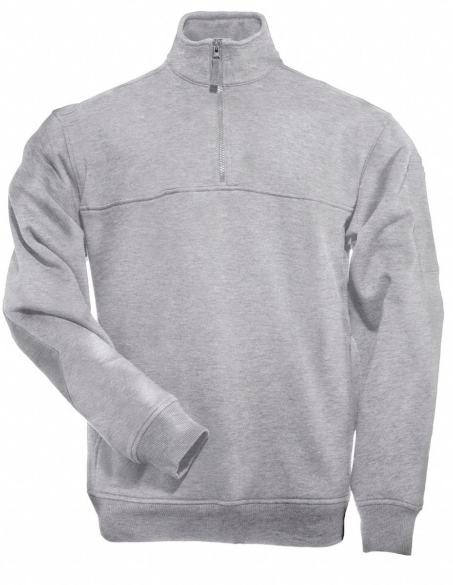 5 11 Tactical Job Shirt 1 4 Zip Heather Grey 2xl 14d796 72314 Grainger