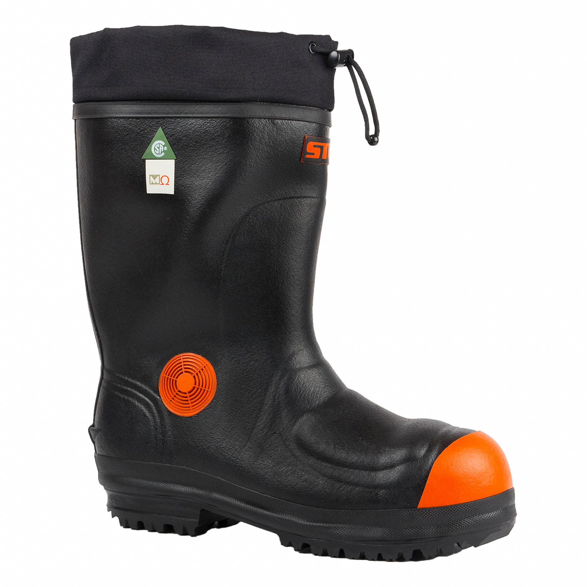 INSULATED RUBBER WORK BOOTS 5 BLACK 14 IN WATER PROOF