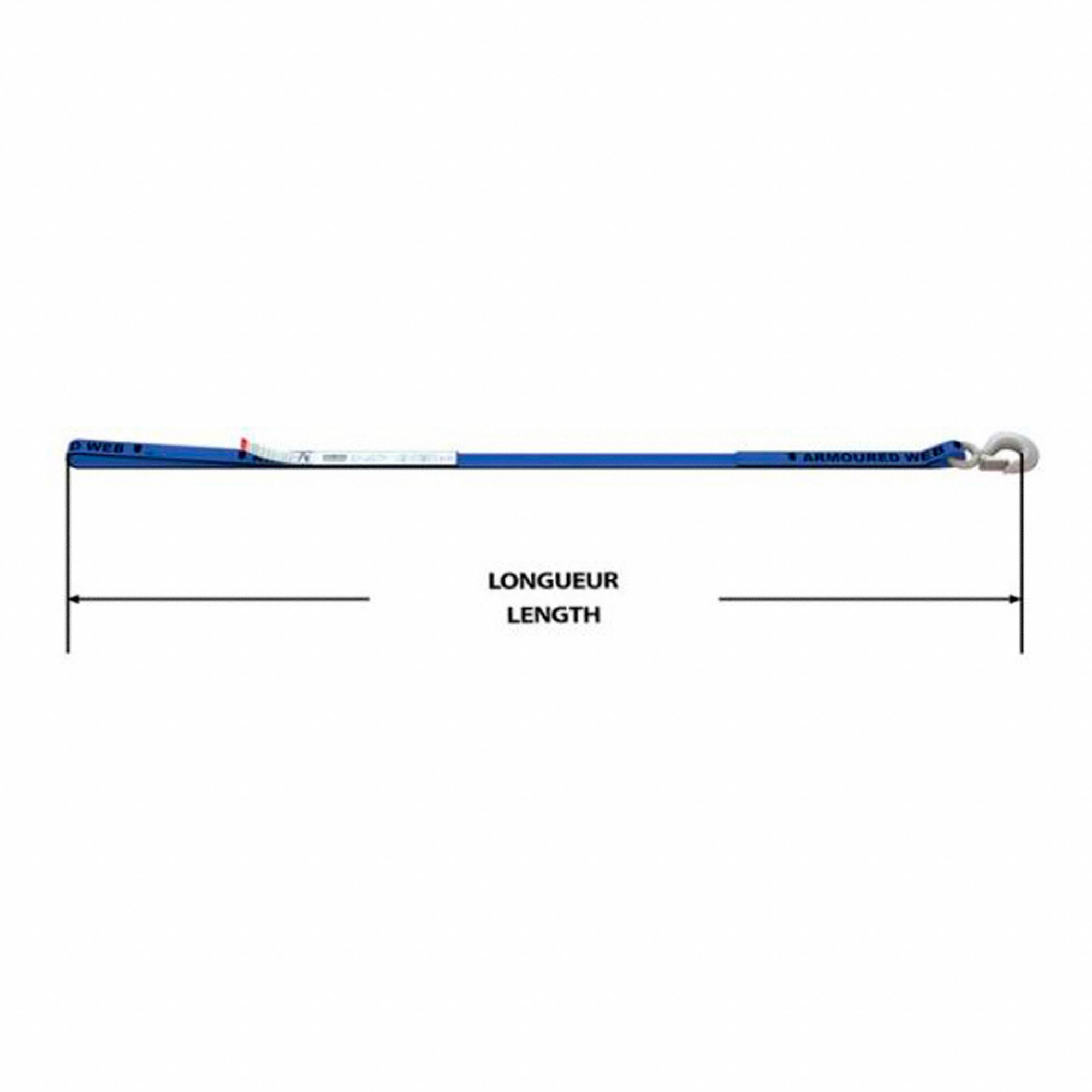 WEBBING,NYLON,6 FT L,1 IN W,BLUE