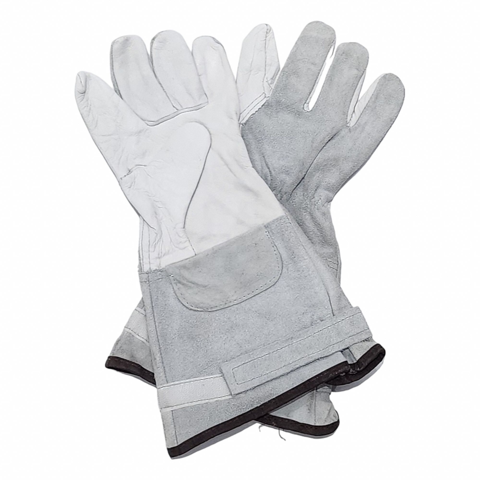 GLOVES COWHIDE GREY CUFF 5½IN V, S