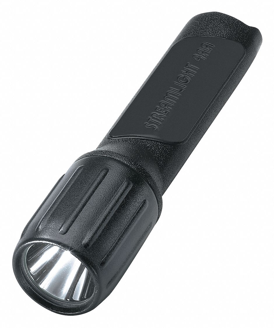 SAFETY-RATED FLASHLIGHT, 200 LUMENS, 6 HOUR RUN TIME, BLACK, 4AA, PRO POLYMER