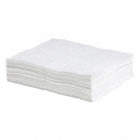 SORBENT PAD, OIL ONLY, PERFORATED, WHITE, 15 X 18 IN, POLYPROPYLENE, BALE 100