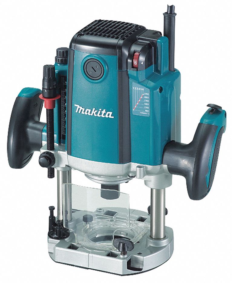 Router: Full-Size, Plunge Base, 3.25 hp, Variable Speed, 22, 000 RPM, 1/4 in_1/2 in Collet