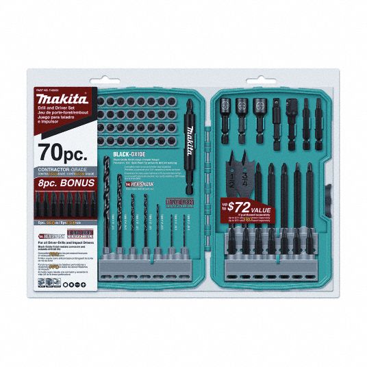 Makita T-01725 70 Piece Impact Drill-Driver Bit Set