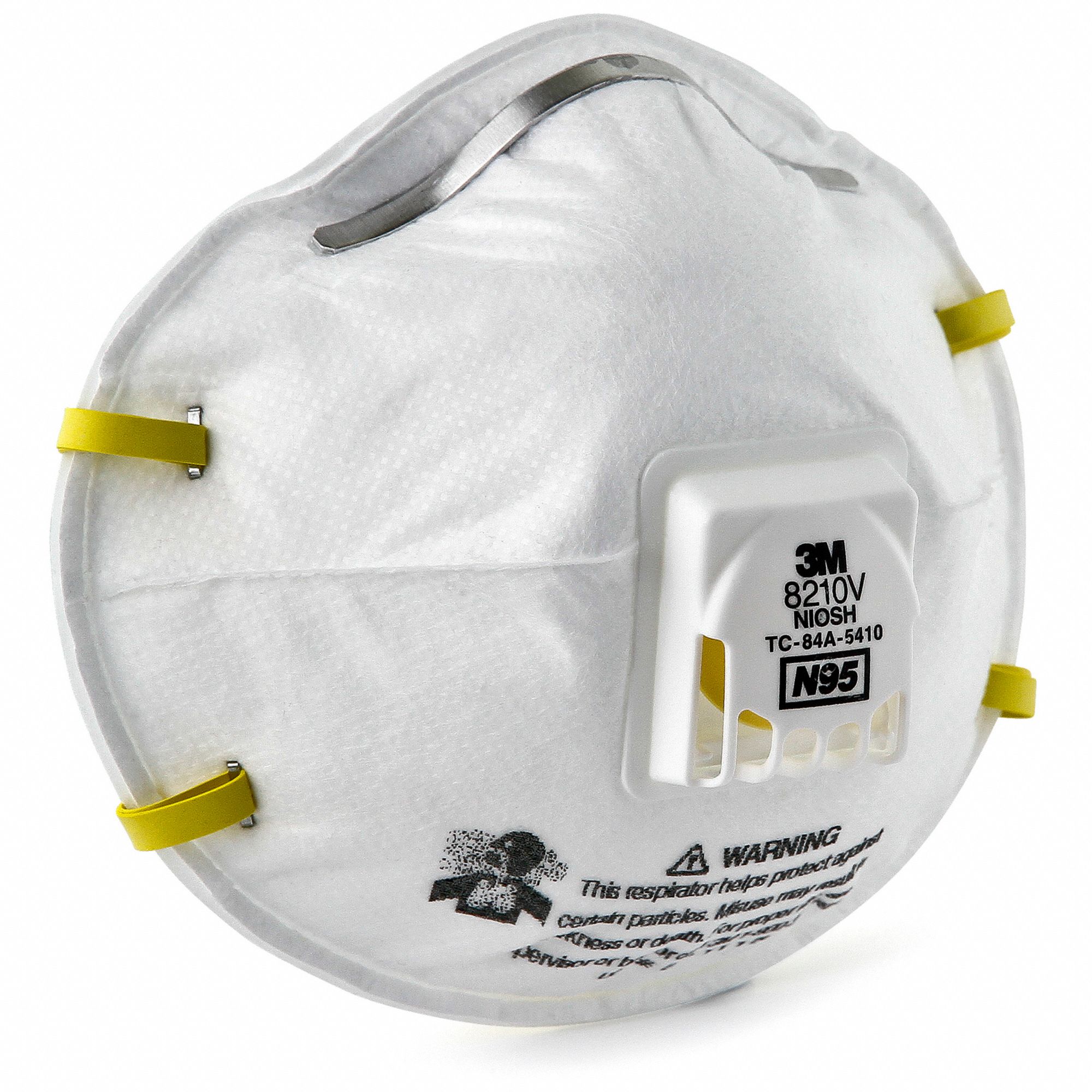 3m Disposable Respirator Dual Non Adj Metal Nose Clip Std White Universal Mask Size 3m 