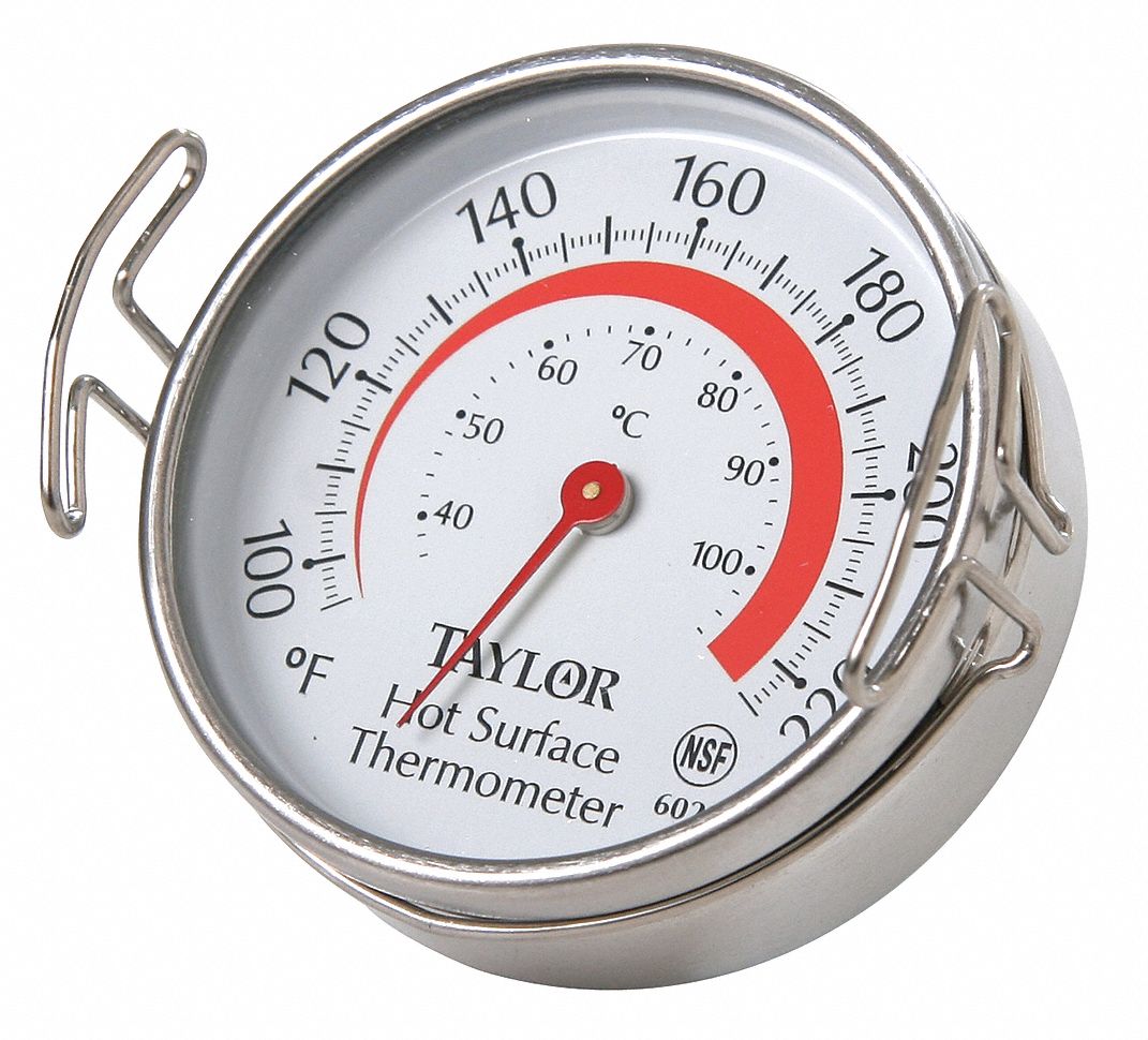 TAYLOR Grill Thermometer, 100° to 700°F Temp. Range (F), 50° to 350°C