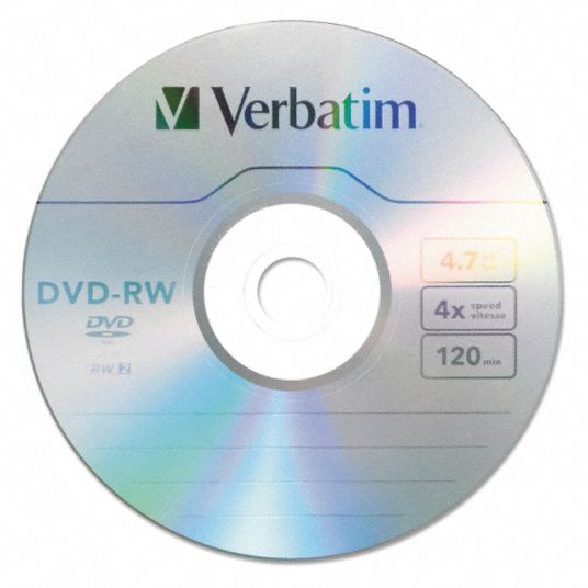 Verbatim Dvd Rw Disc 4 7 Gb Capacity 4x 30 Pk 14f866 Ver Grainger