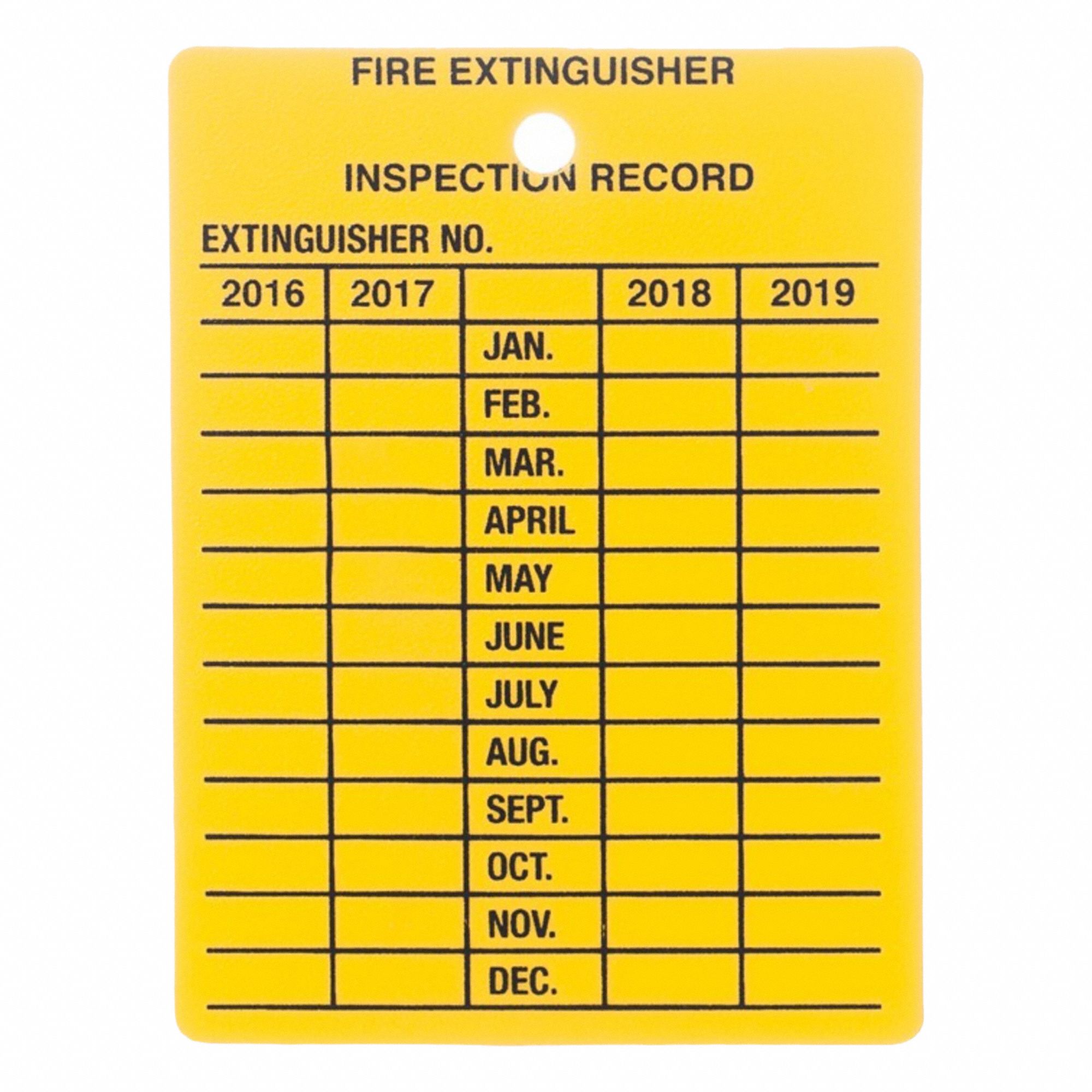 STEEL FIRE INSPECTION TAG,2 1/4IN W,3IN H - 1005913 - STF4PTAG | 4PTAG ...