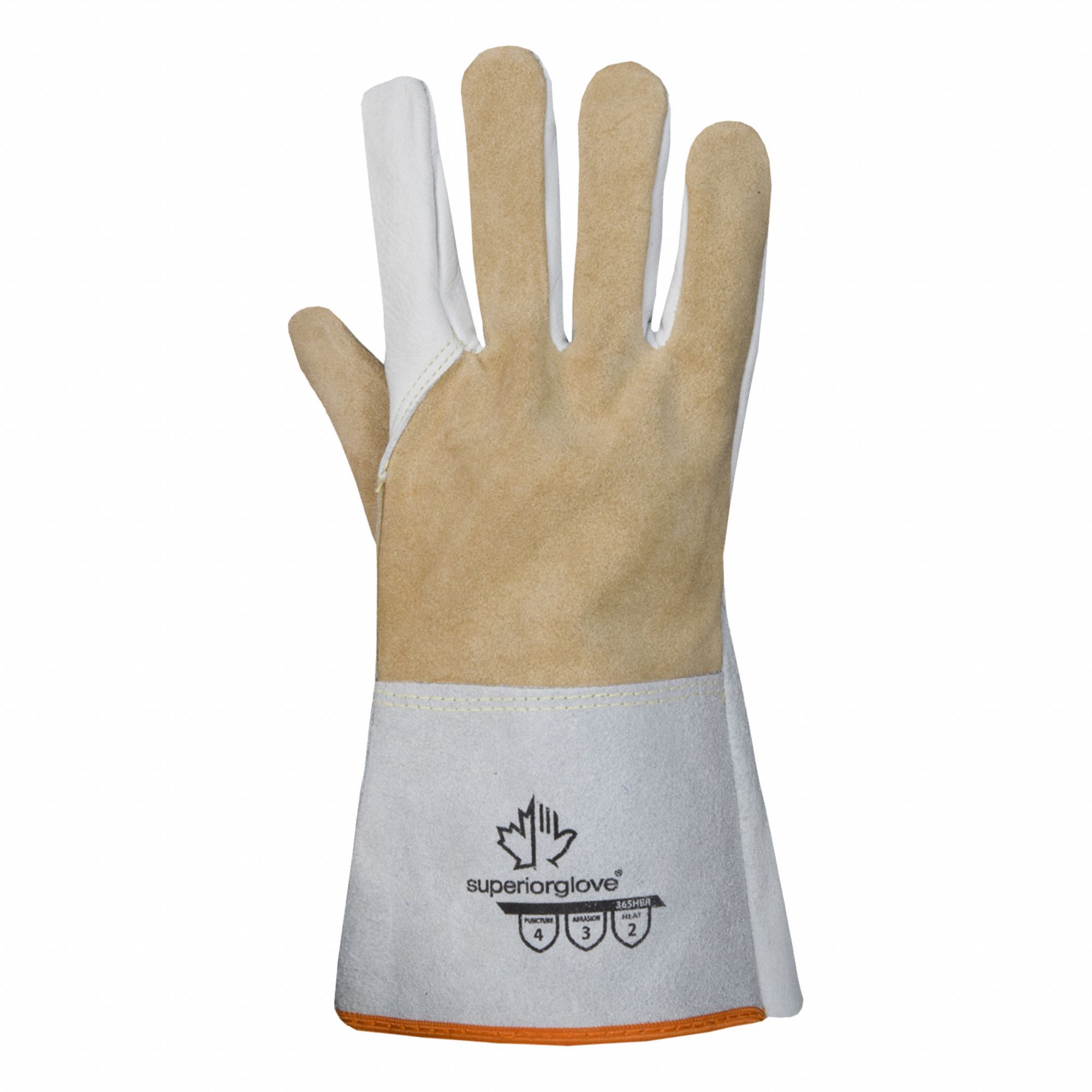 ENDURA 365HBR WELDING GLOVES, L, LEATHER, HORSEHIDE, GAUNTLET CUFF