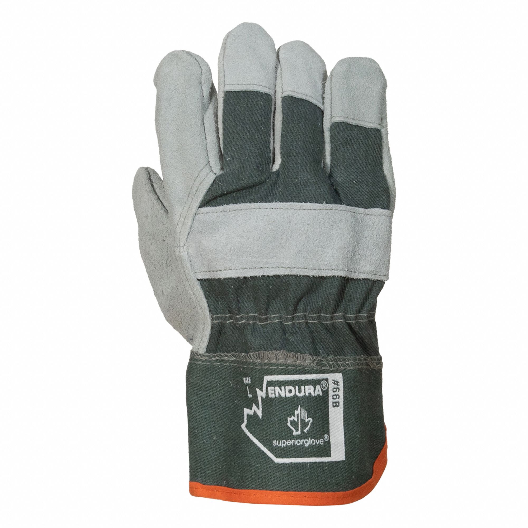 GANTS EN CUIR 66B ENDURA, TG, CUIR, CUIR DE VACHE, MANCHETTE DE SÉCURITÉ