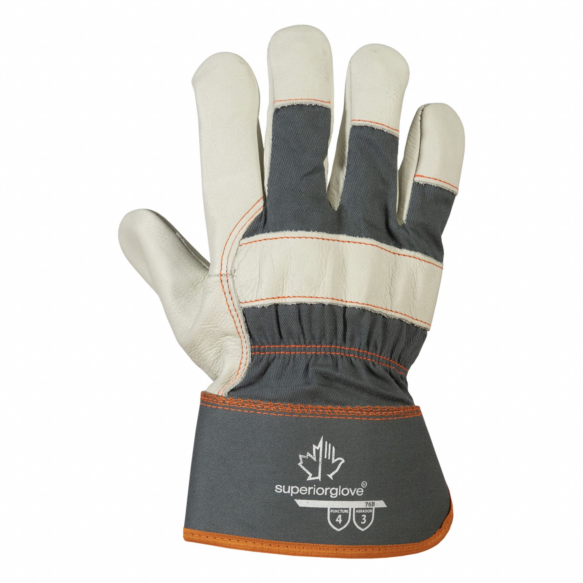 SCRAPE/ABRASION-RESISTANT DRIVER GLOVES, COWGRAIN, L