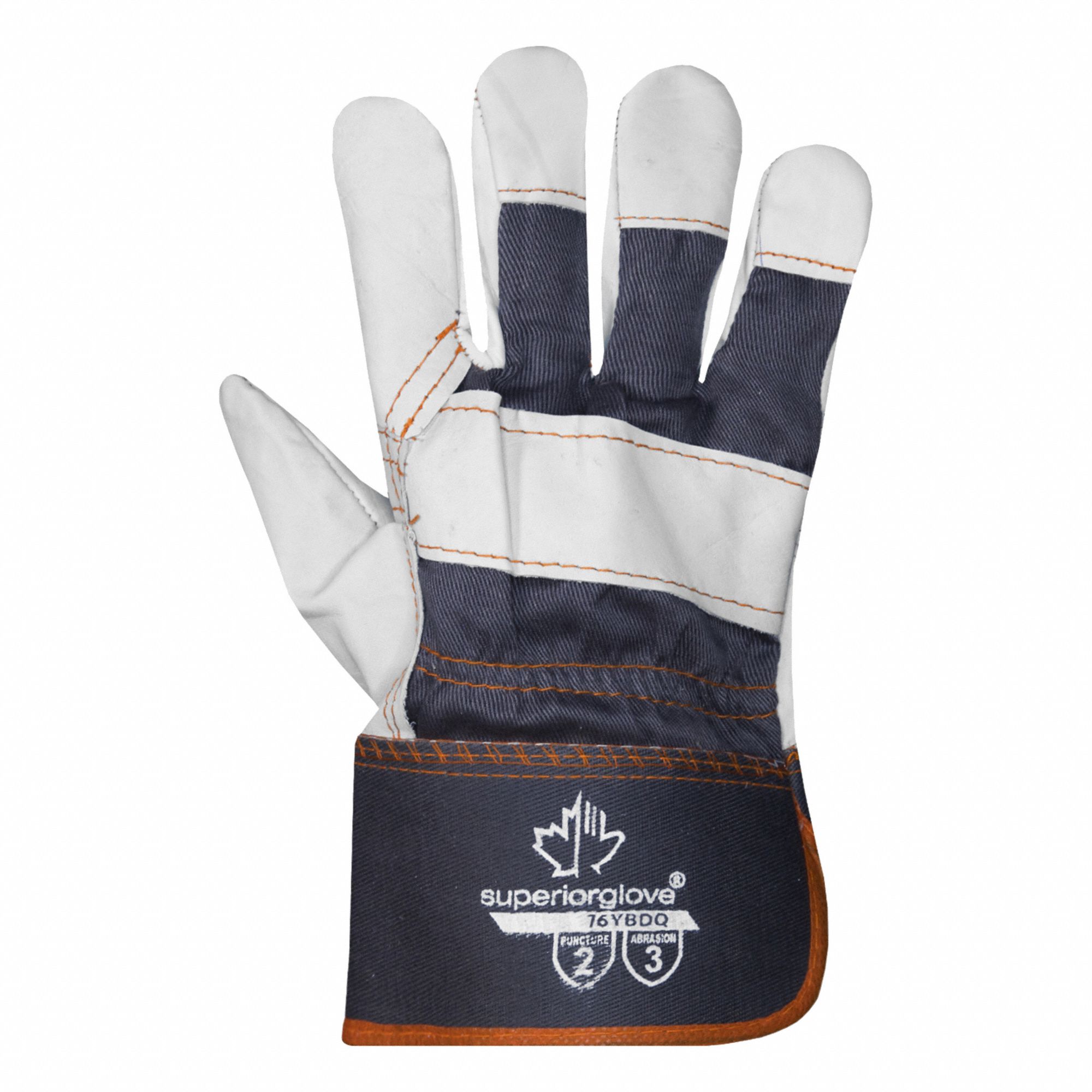 GANTS DE TOUS LES JOURS, ABSORBANT LA SUEUR ENDURA, P, 7, CUIR DE VACHE, MANCHETTE DE SÉCURITÉ, ANSI NIVEAU 3, 3