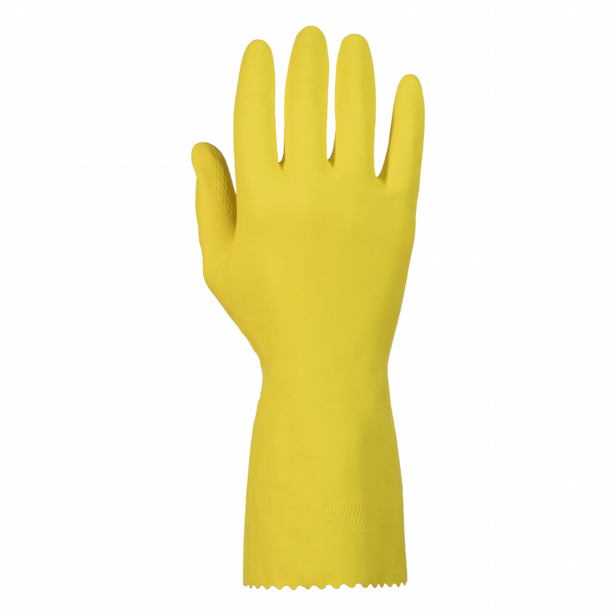 CHEMSTOP LF3020 ACID-RESISTANT NATURAL LATEX GLOVES, YLW, 8, 18 MIL, GAUNTLET CUFF