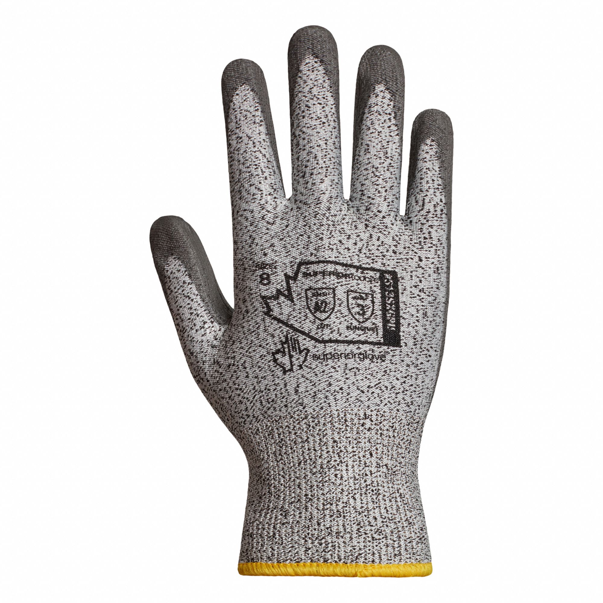 SUPERIOR TOUCH S13SXGPU GLOVES, S/7, HPPE/PU, ANSI/ISEA CUT A2/PUNCTURE 3, COATED PALM