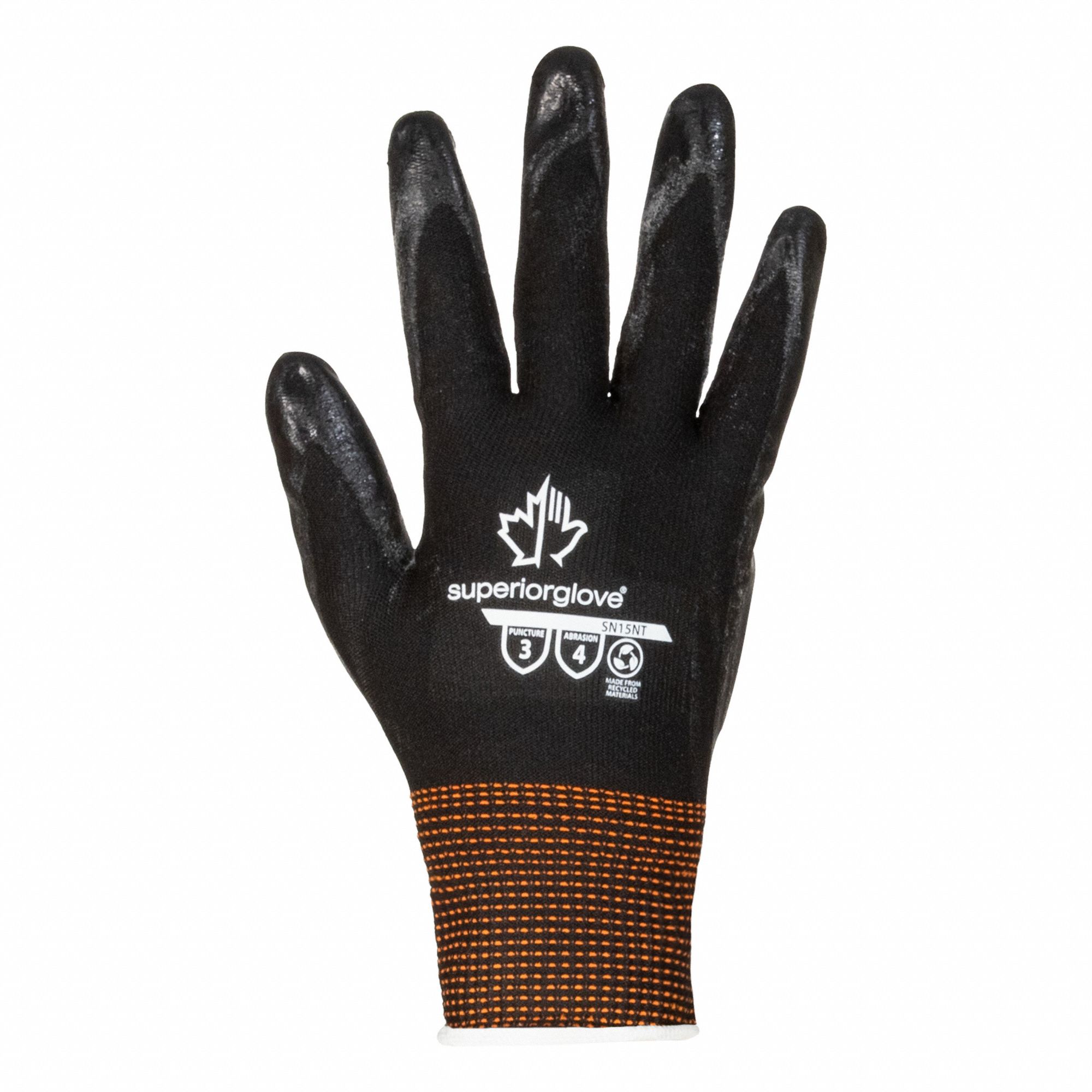 SUPERIOR GLOVE KNIT GLOVES, S (7), ANSI CUT LEVEL A7, DIPPED PALM, NITRILE,  SANDY, GREY - Knit Cut-Resistant Gloves - SUGSTACXPNRT7