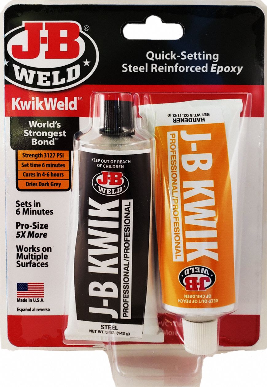 JB WELD Epoxy Adhesive KwikWeld, Ambient Cured, 10 fl oz, Tube, Dark