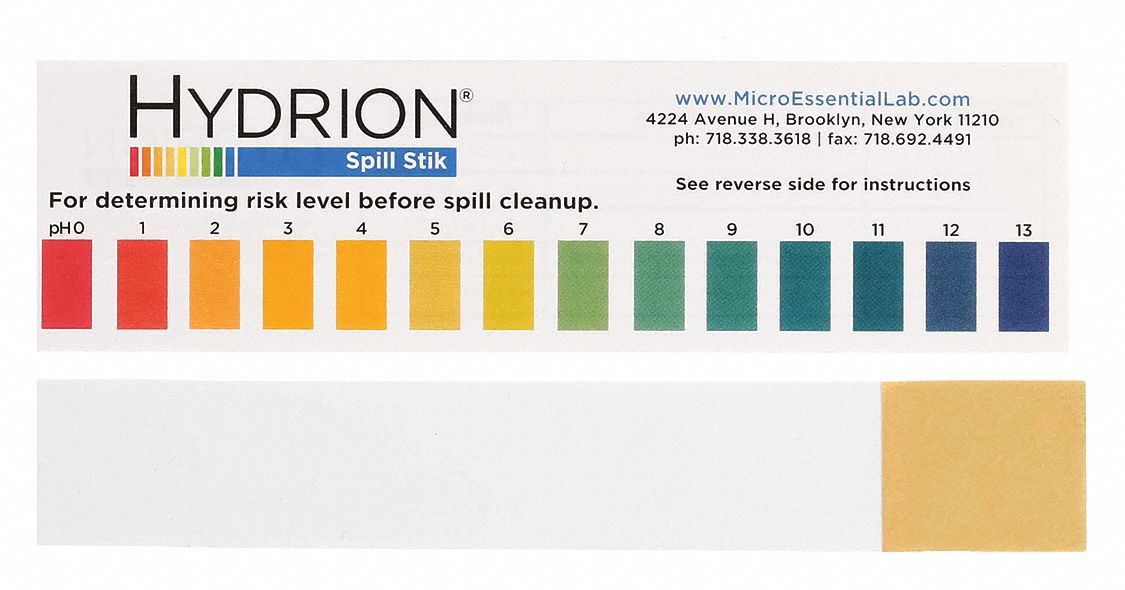 【PHさん専用】 HYDRION, 1.0 pH, 6 in Overall Lg, pH Test Strips - 14G847|DS