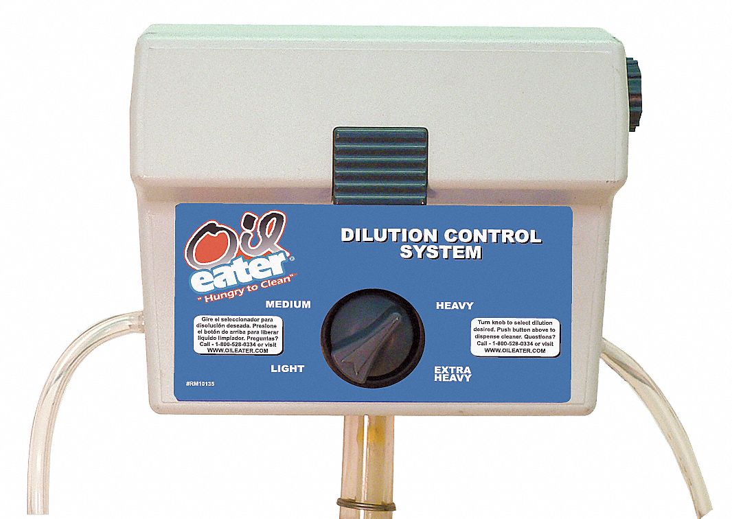 OIL EATER, Wall Mount Dispenser, 4 Chemicals Dispensed, Dilution