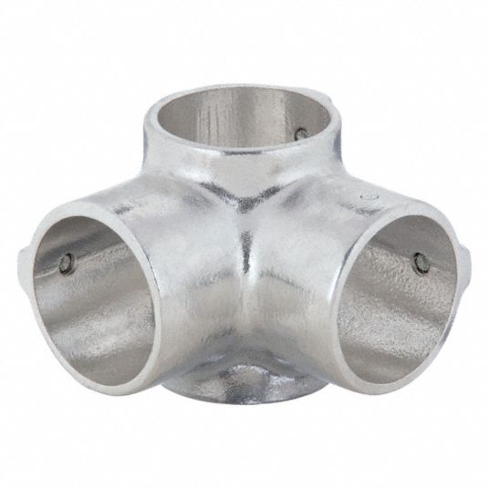 Structural Pipe Fitting: Tee, 2 in For Pipe Size, For 2 3/8 in Actual Pipe  Outer Dia, Cast Iron