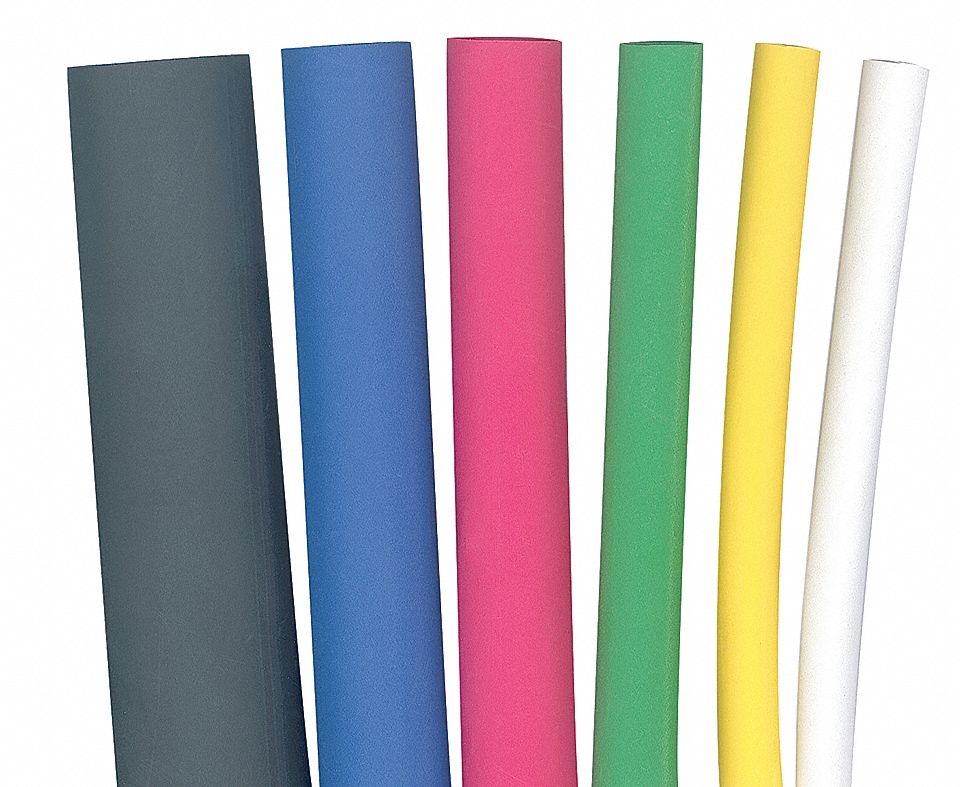 HEAT SHRINK TUBING, NON ADHVESIVE, 1/8 IN X 48 IN, PKG 25