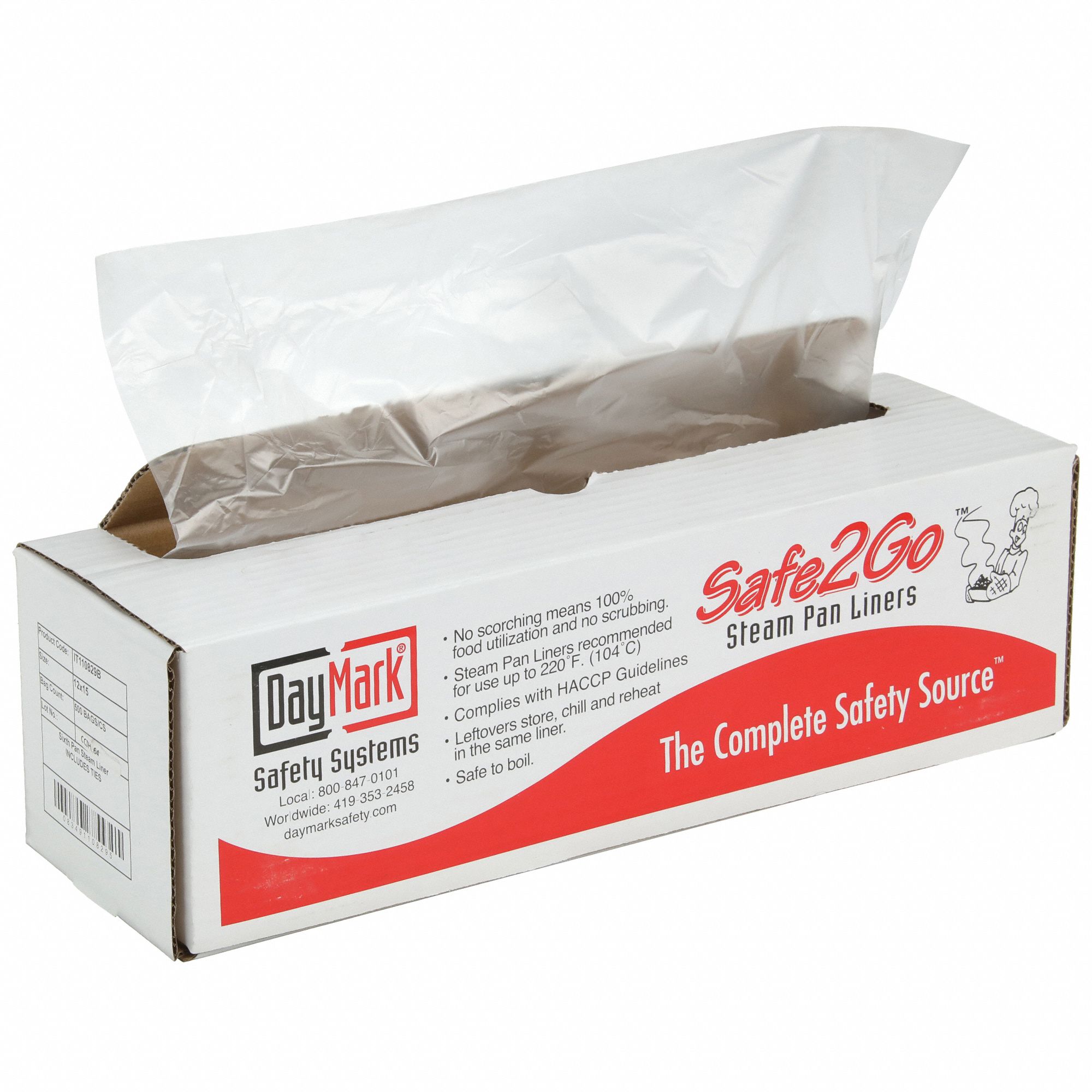 DAYMARK, Clear, Light-Wt, Disposable Steam Pan Liner