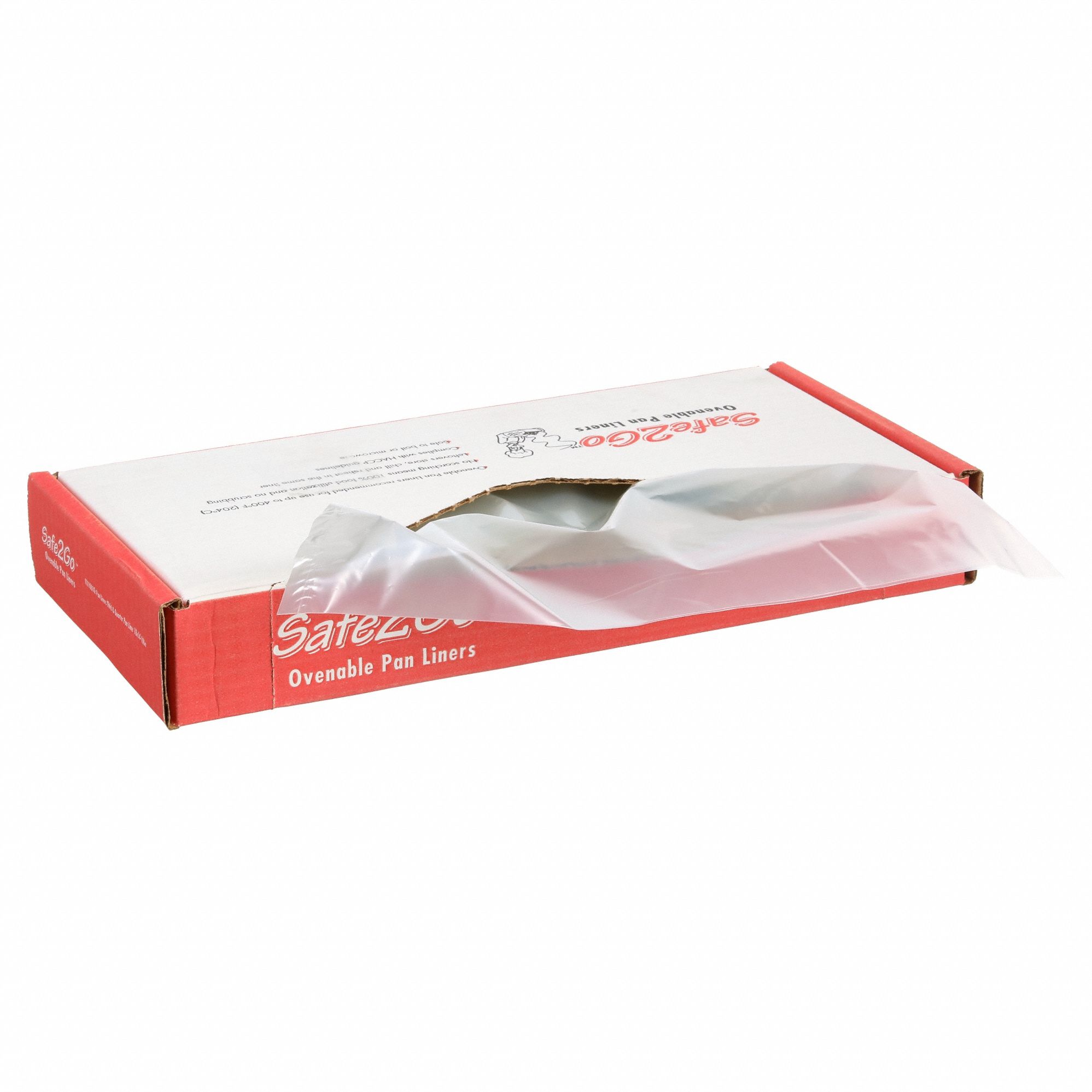 Disposable Ovenable Pan Liner: Clear, Light-Wt, 100 Sheets, Not Compostable, Nylon, 100 PK