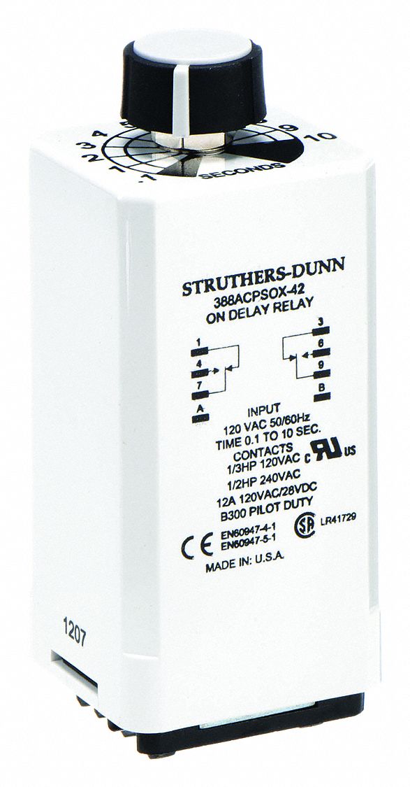 Struthers-Dunn 219DXB69P-115/125VDC Power Relay, 4PST-NO/DPST-NC, 10A, 125VDC, Plug-In, 219 Series