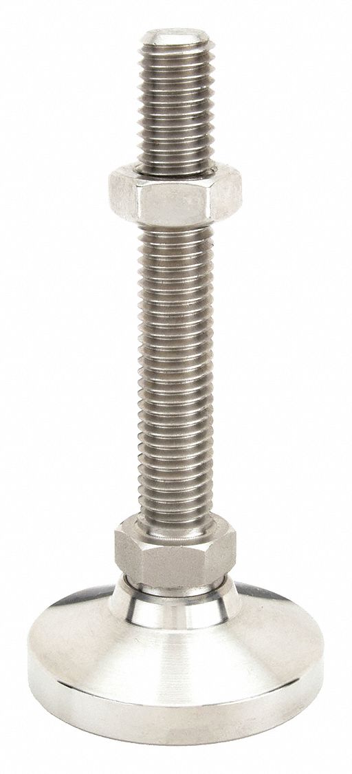 Male-End Leveling Mount: Swiveling Stud, 1"-8 Thread Size, 4 in