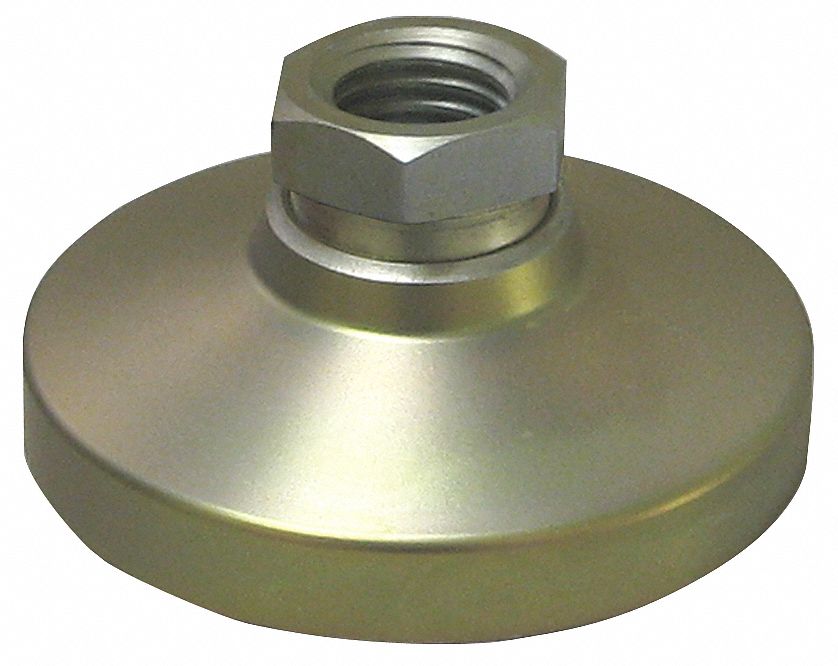 Leveling Mount: Boltless, 4 in Base Dia., 2 in Ht, 20,000 lb, M24 Thread Size, Steel