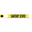 Sanitary Sewer Fiberglass Carrier Mounted with Strapping Pipe Markers