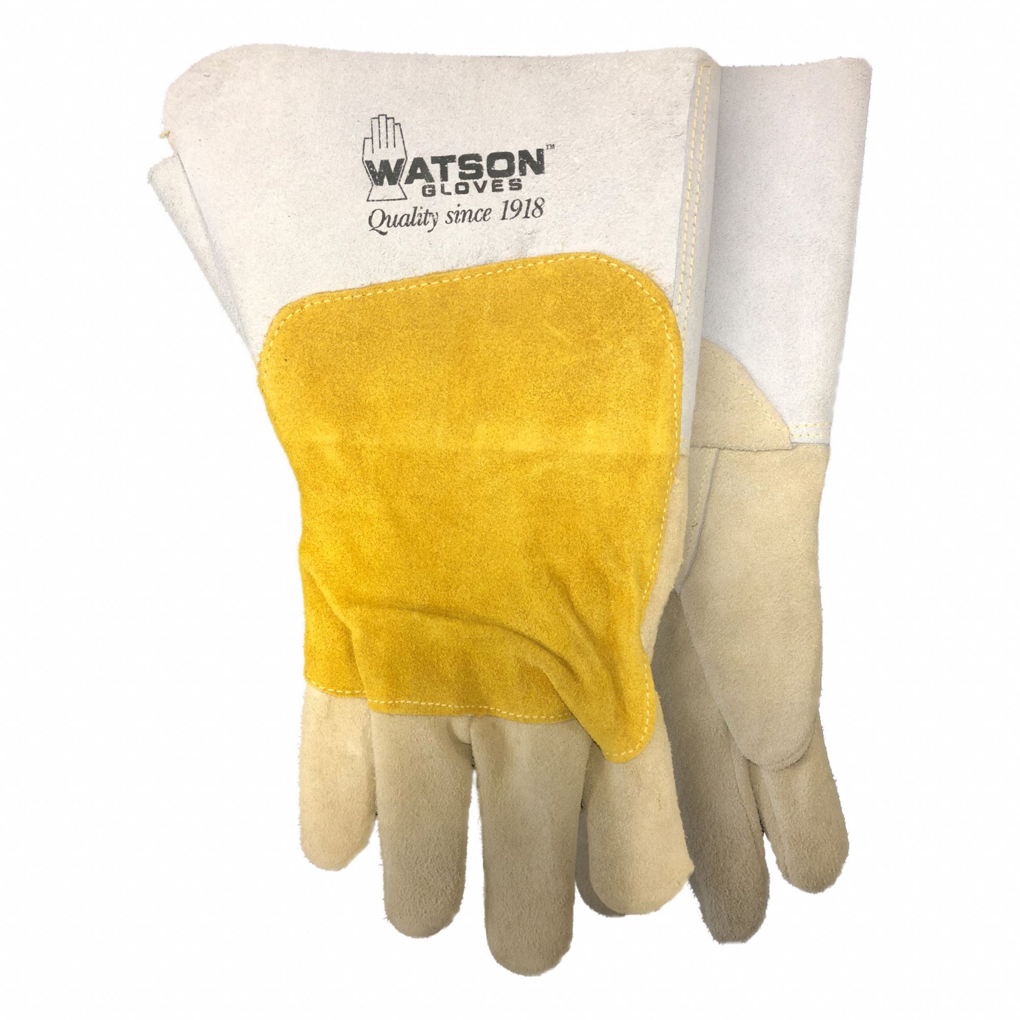 WELDING GLOVES, STRAIGHT THUMB/CLUTE CUT, SZ M, COWHIDE/LEATHER/KEVLAR, PR