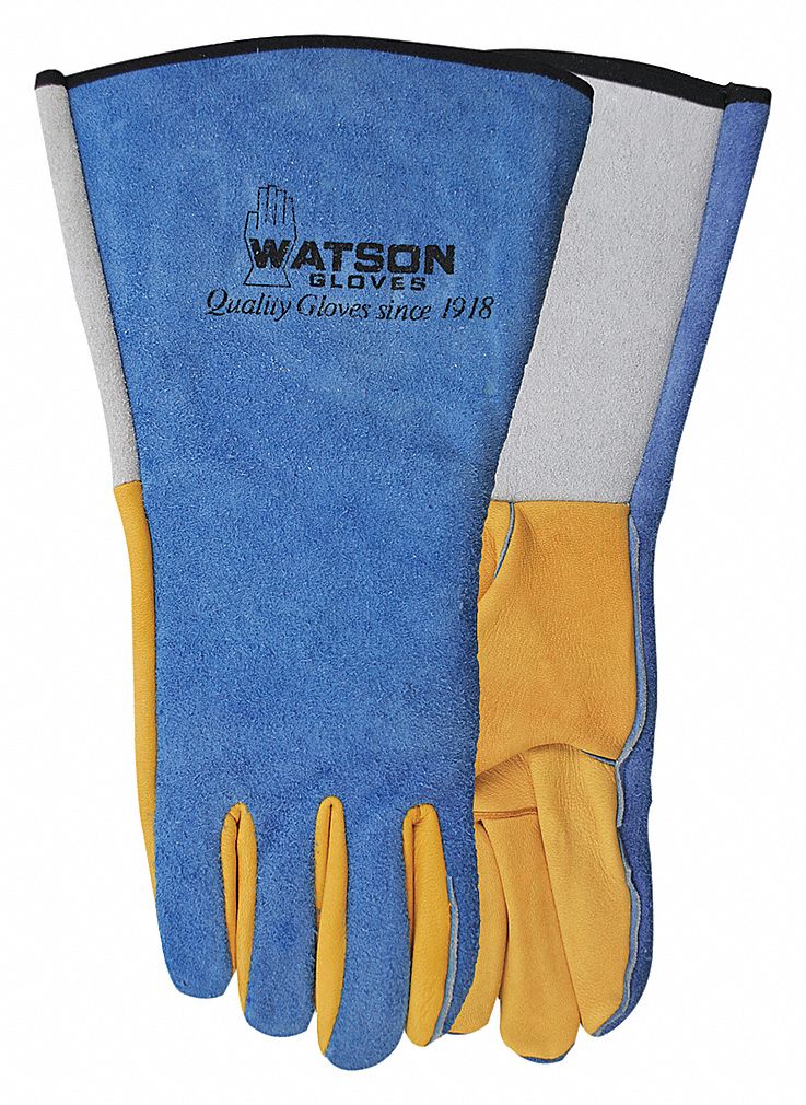 GANTS DE SOUDAGE,POUCE AILÉ/COUPE GUNN,TLE M,CR VCHTTE/CUIR DE DAIM/MSE,PR