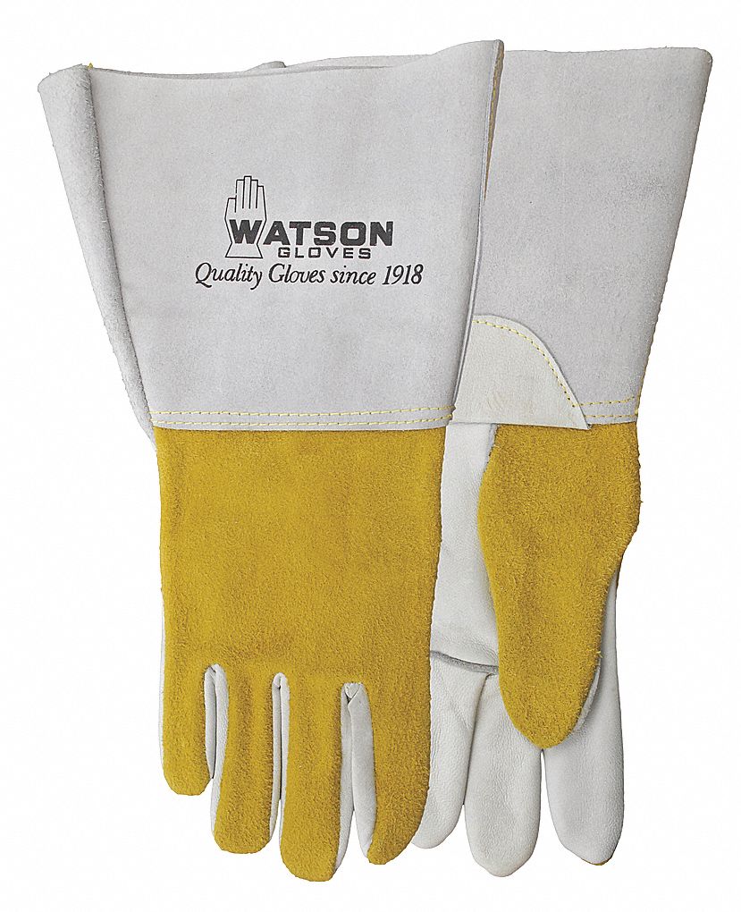 GANTS DE SOUDAGE,COUPE GUNN/POUCE DROIT,TLE G,PEAU CHVR/CR VCHTTE/KEVLAR/CUIR,PR