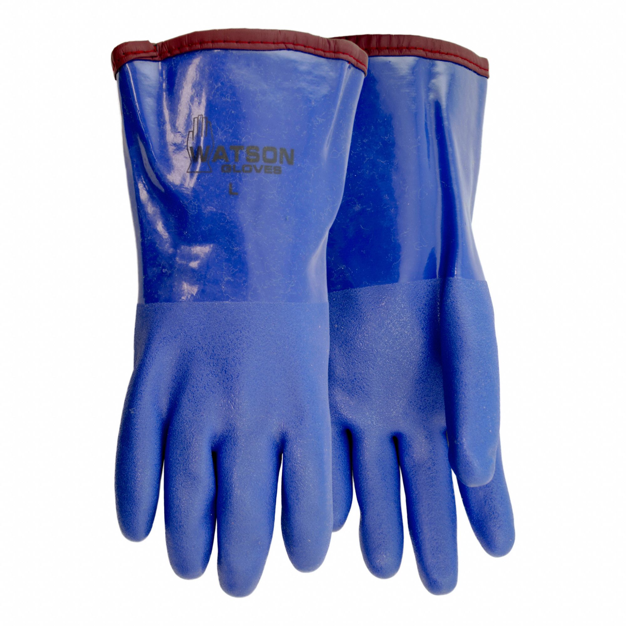 GLOVES, FROST FREE/GAUNTLET CUFF, SZ LARGE/9, BLUE, ACRYLIC/PVC/FLEECE