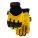 WRAPPED GLOVES, FULL FINGER, WINTER, WRAPPED, SIZE M, BLACK/YELLOW, THINSULATE