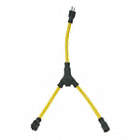 EXTENSION CORD Y ADAPTER,2 OUTLET/125V/15A,YELLOW, 0.61 M/0.595 IN NOMINAL OUTSIDE DIA,PVC