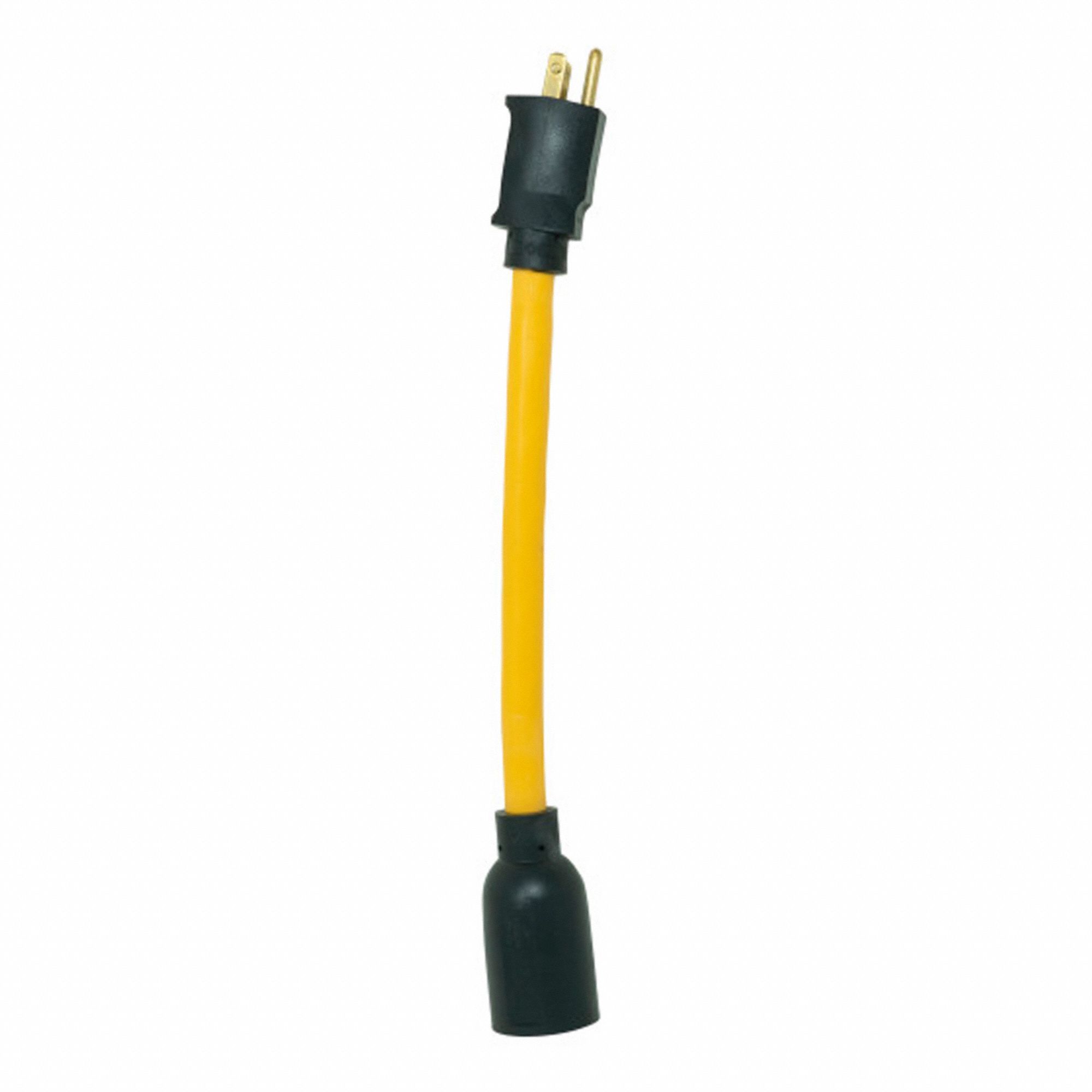 CORD CONNECTOR, L5-20R, 0.7 FEET, 20 AMPS, 125 VOLTS, PVC, YELLOW