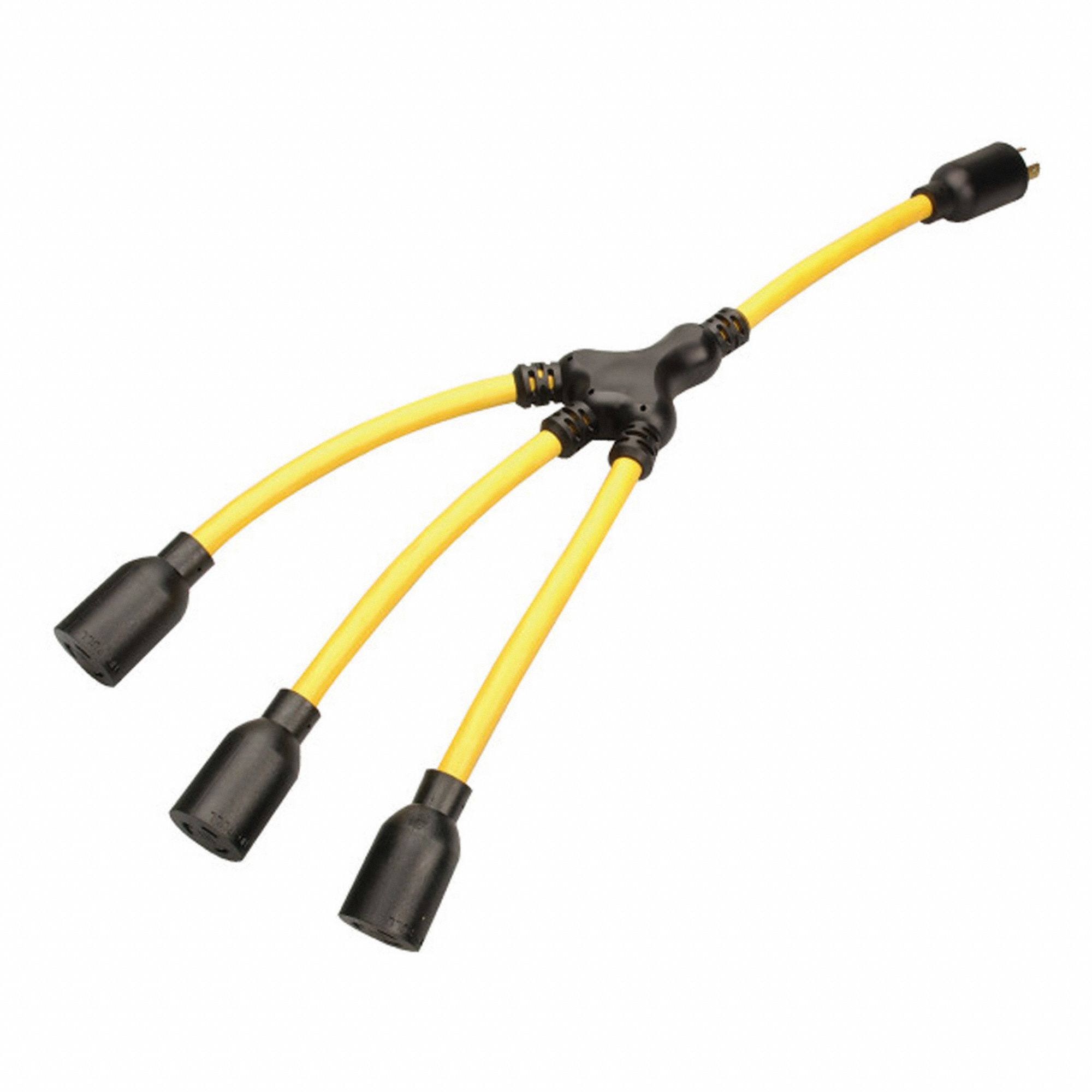 W-ADAPTER, TWIST LOCK, 1.6 FEET, 20 AMPS, 125 VOLTS, PVC, YELLOW