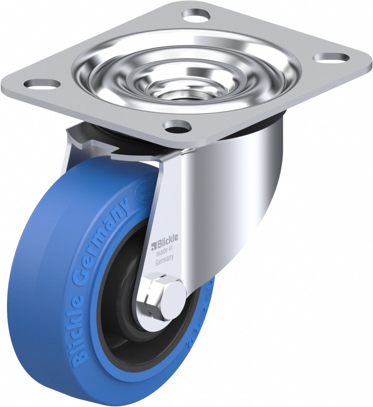 SWIVEL CASTER, 140KG LD CAP, BLACK, 32 X 102 X 80 MM, STEEL/RUBBER/NYLON