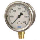 COMPOUND GAUGE, VIBRATION/SHOCK RESISTANT, 30 IN HG TO 0-30 PSI, -4 ° F TO 140 ° F, 4 IN